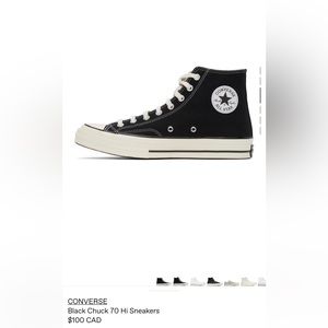 Brand new Black Chuck 70 Hi Sneakers